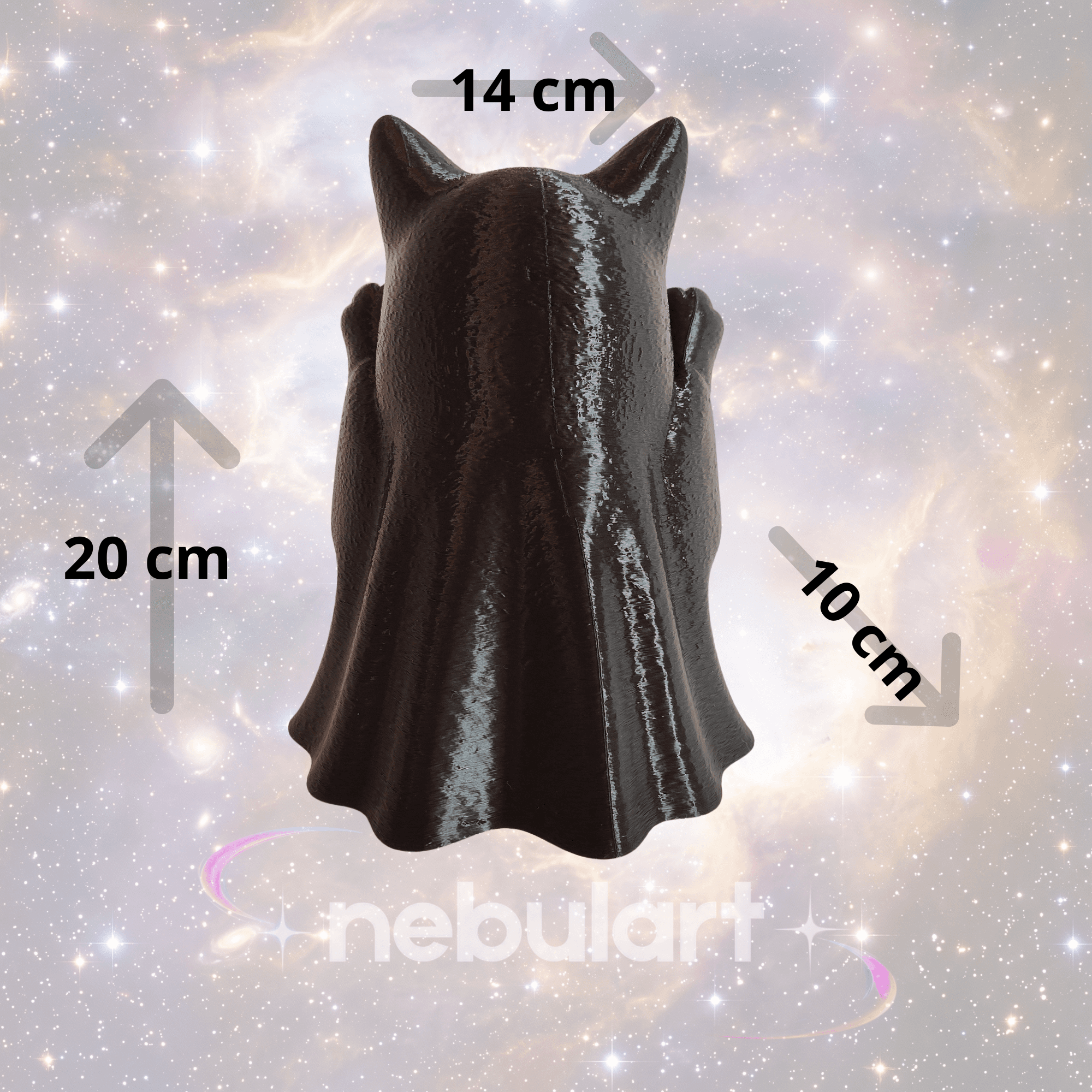 Gato Fantasma Impreso en 3D - Figura Decorativa de PLA — foto 2