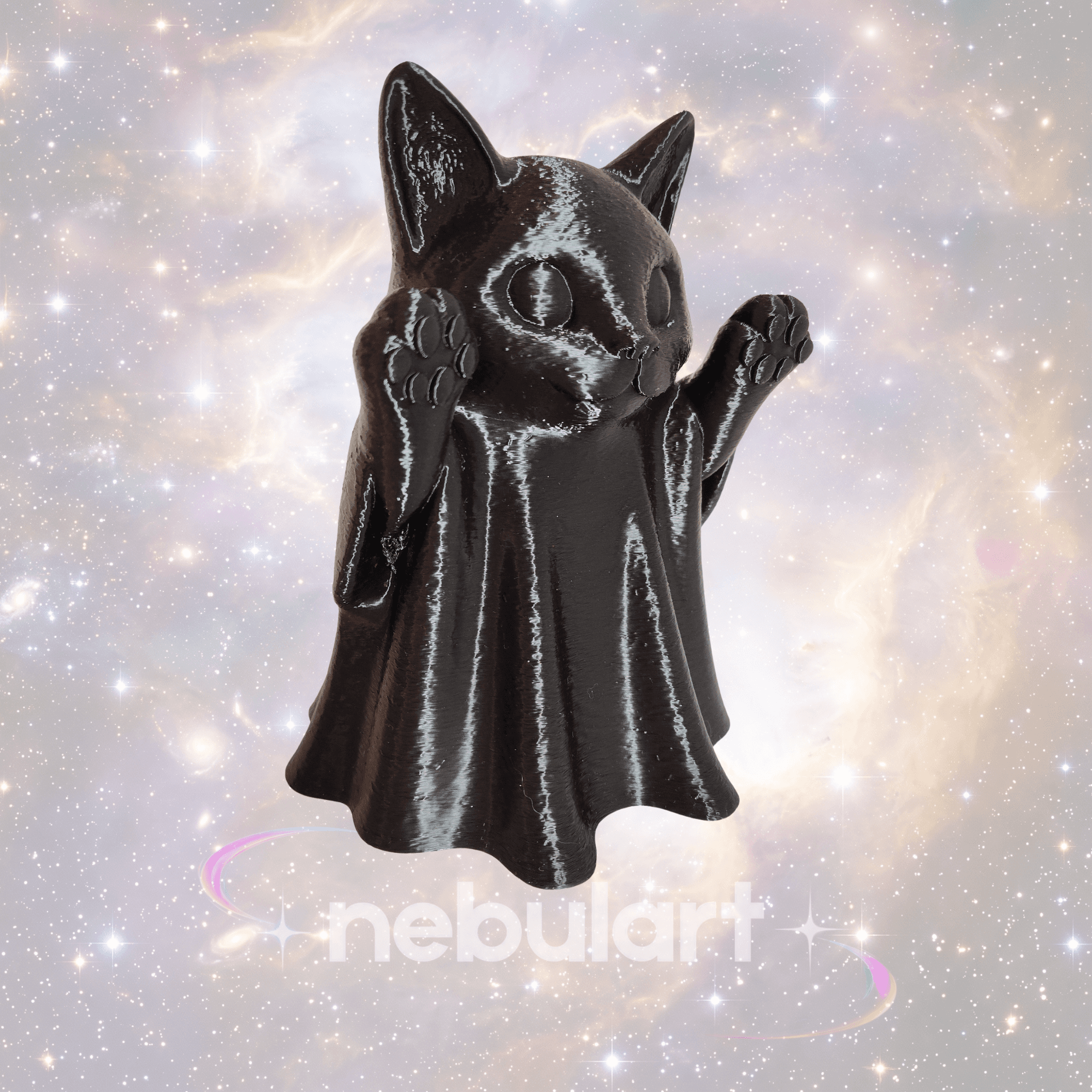 Gato Fantasma Impreso en 3D - Figura Decorativa de PLA — foto 3