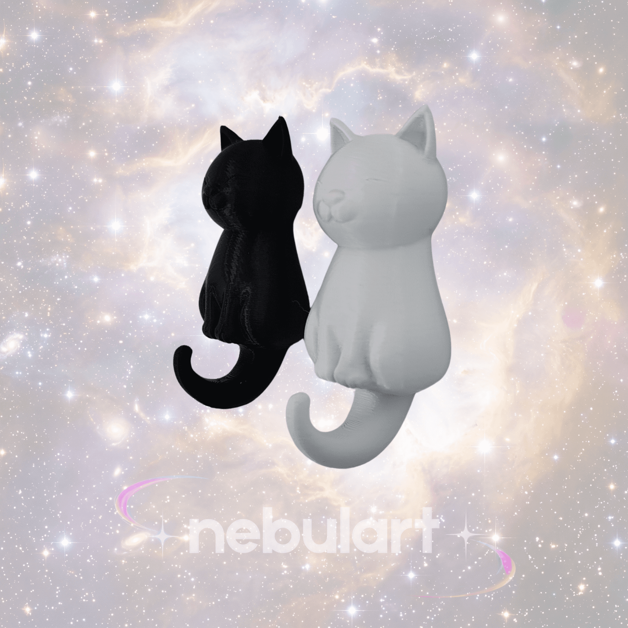 Colgador Organizador de Pared con Forma de Gato – Pack Blanco y Negro — foto 2