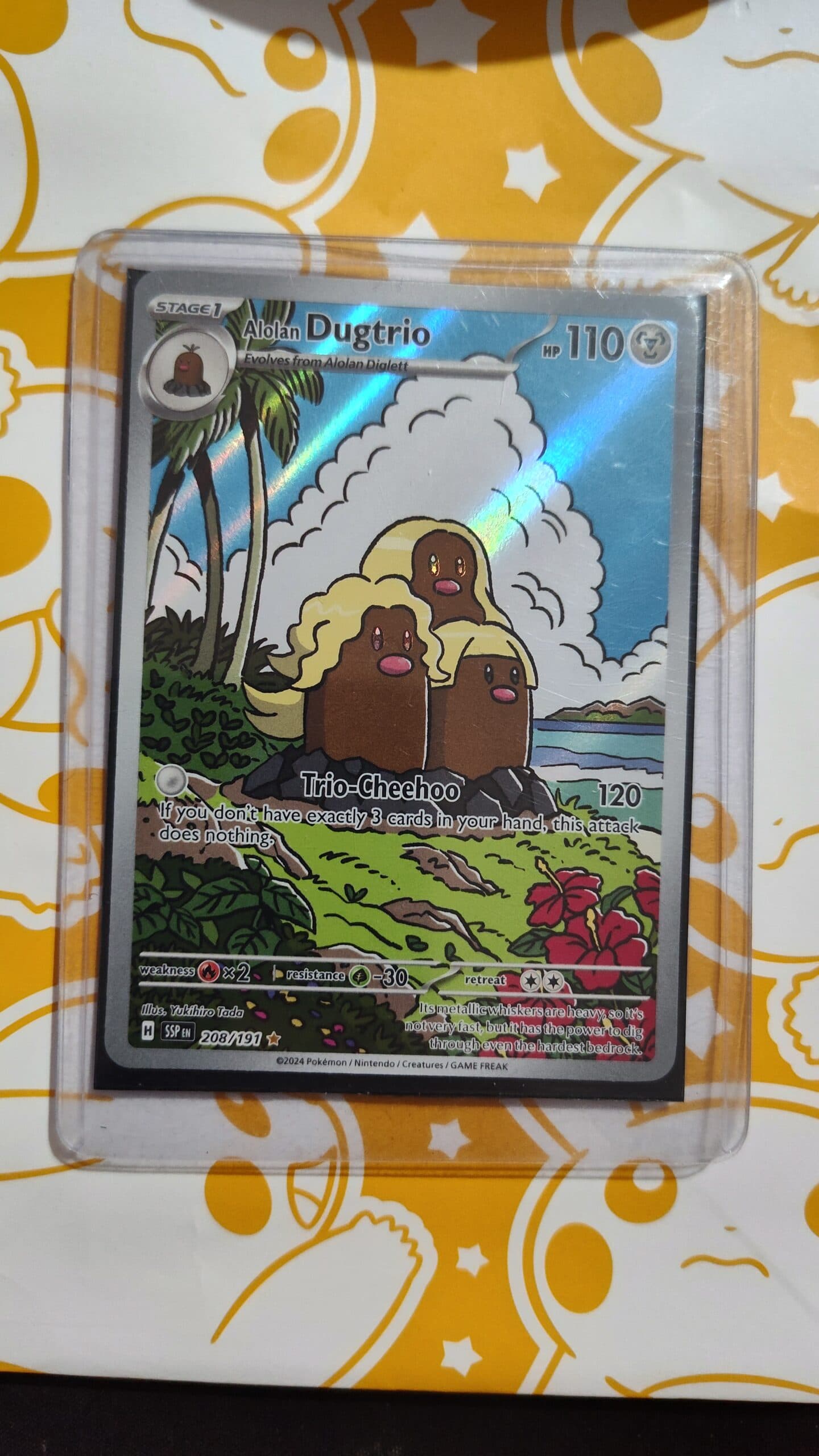 Alolan Dugtrio (Illustration Rare) – Surging Sparks #208/191