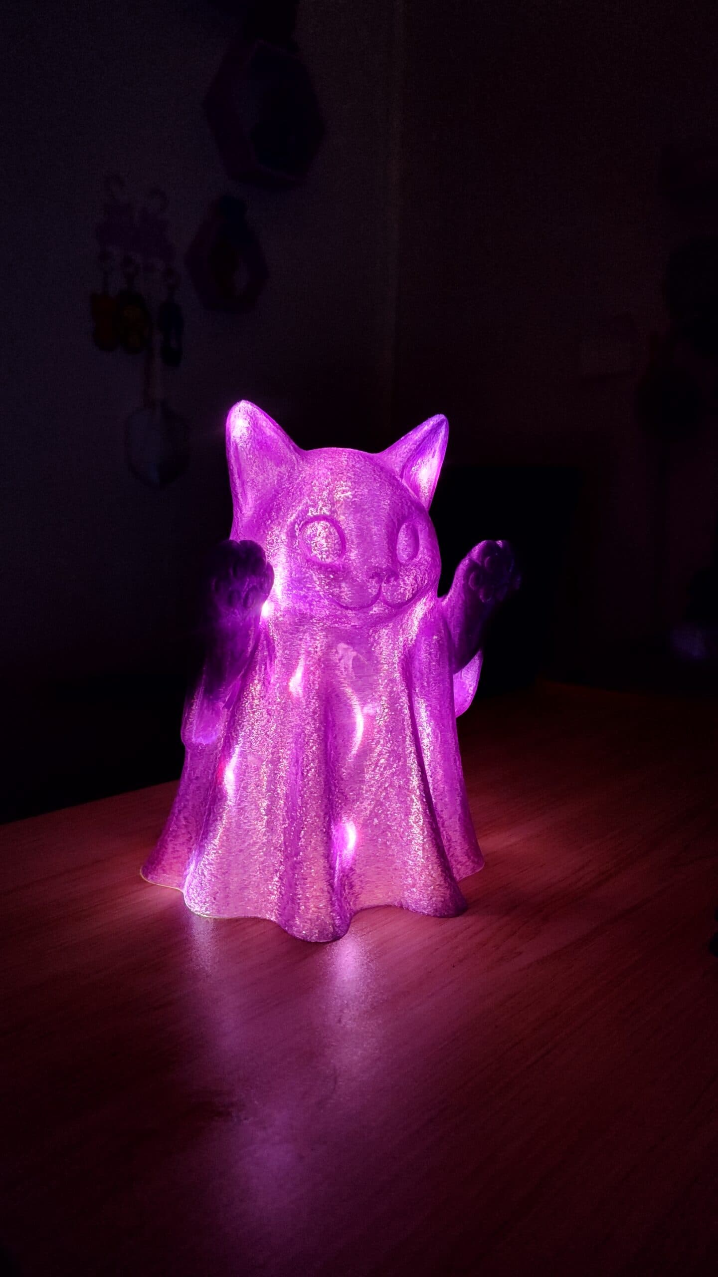 Lámpara decorativa LED Gato-Fantasma Impreso en 3D PETG-  halloween — foto 5
