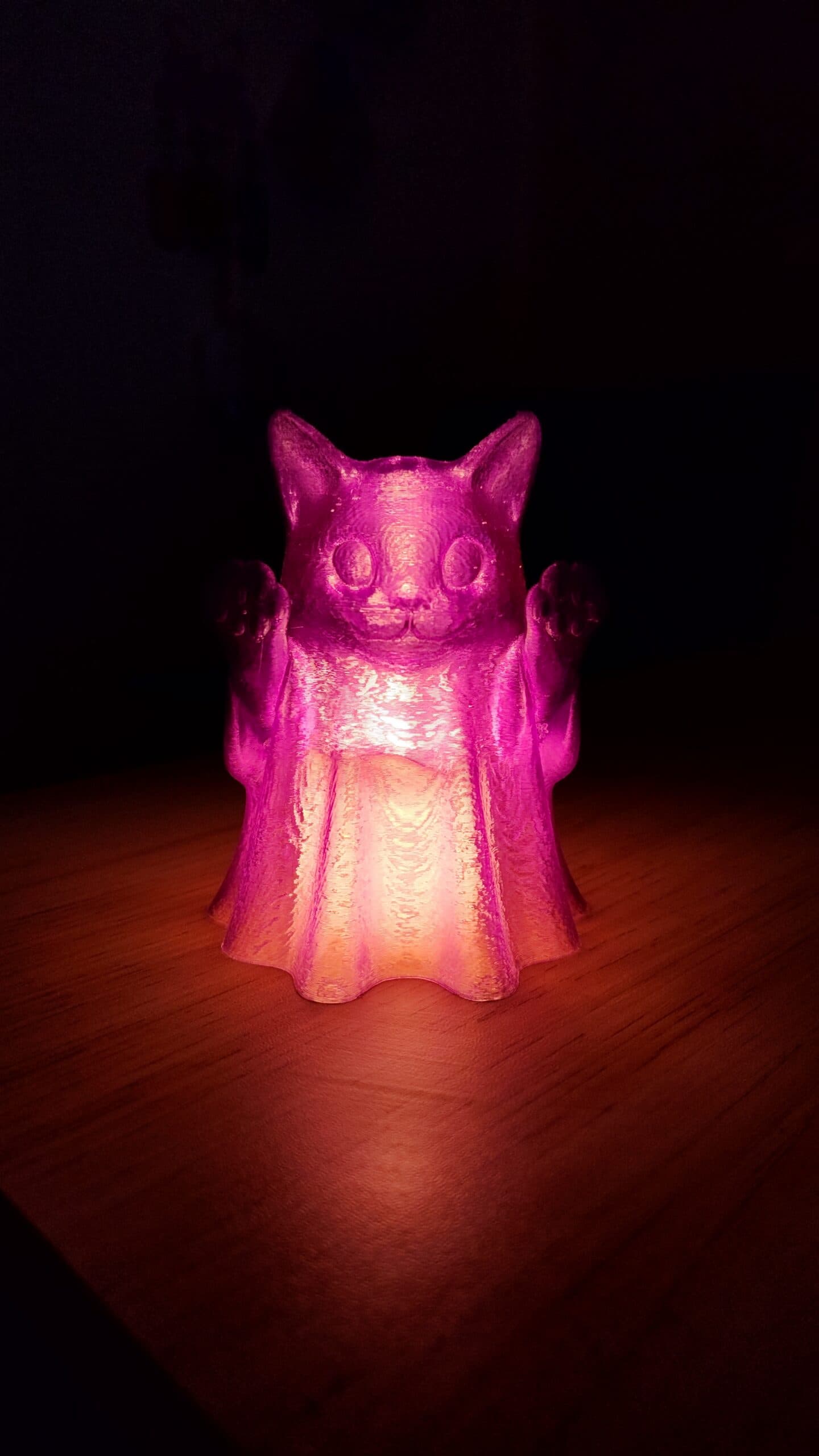 Lámpara decorativa mini - LED Gato-Fantasma Impreso en 3D halloween — foto 2