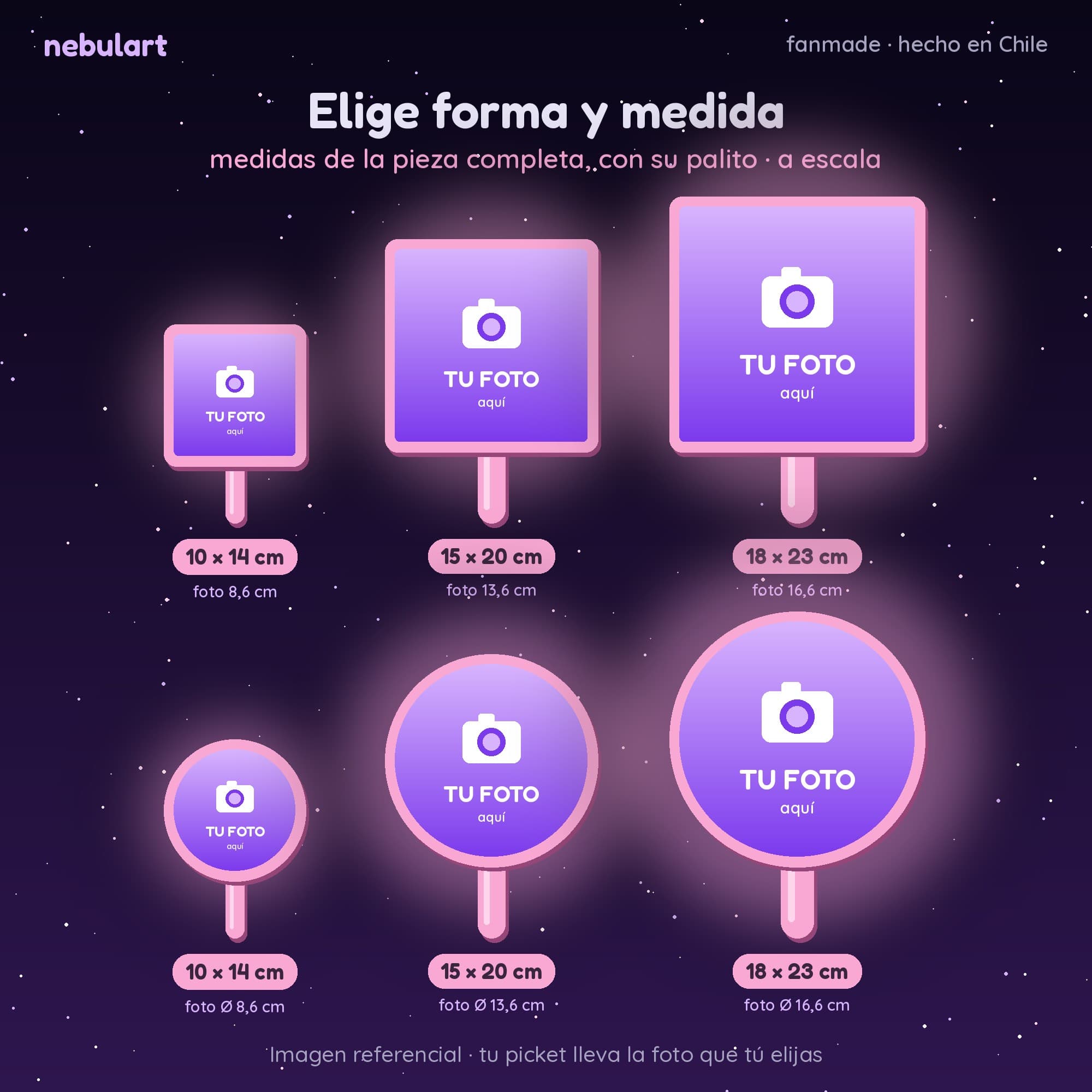 Picket personalizado BTS con tu foto — Circular 18 × 23 cm · foto Ø 16,6 cm — foto 3