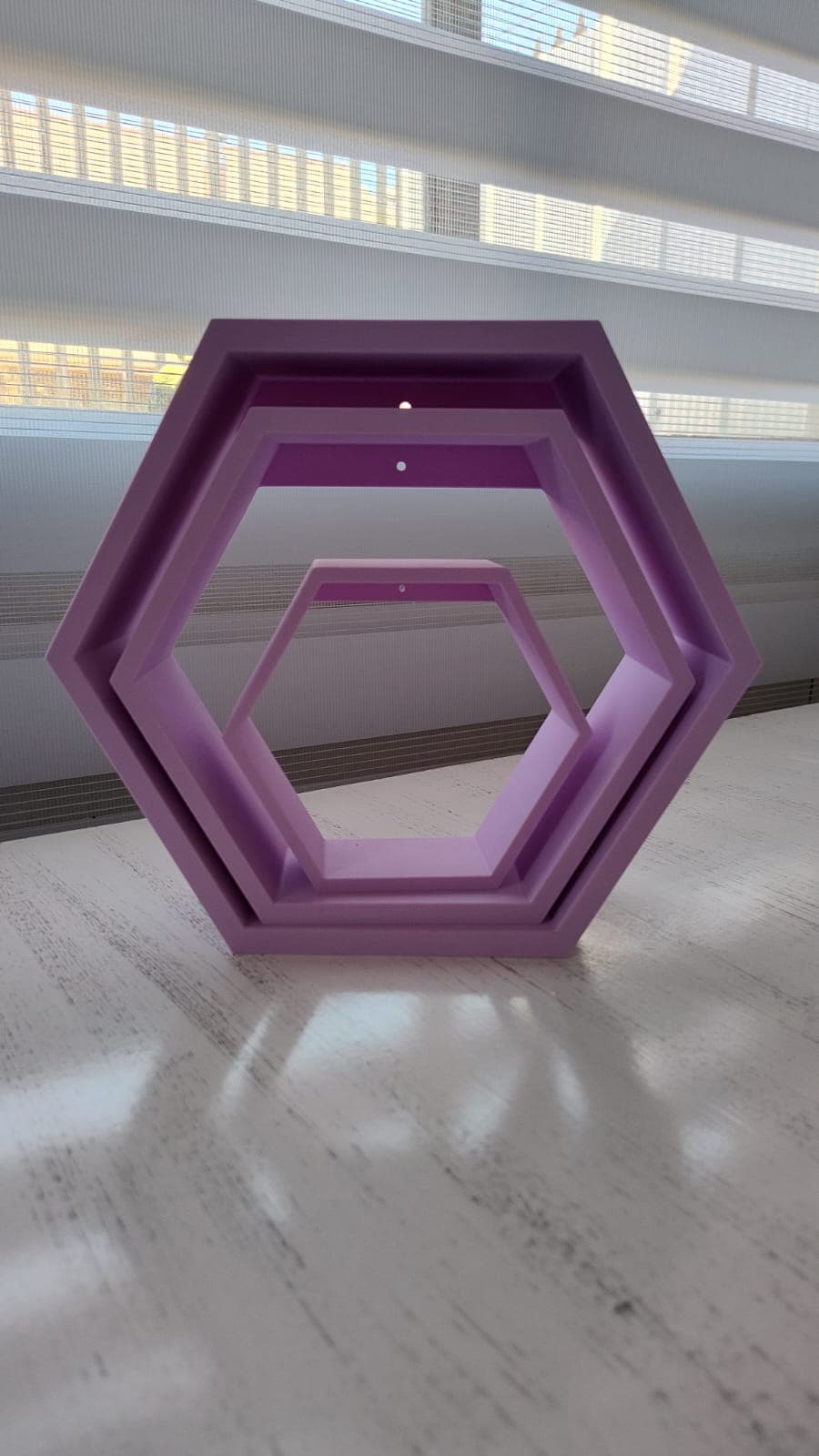Estantes hexagonales pack x3 · Repisas 3D