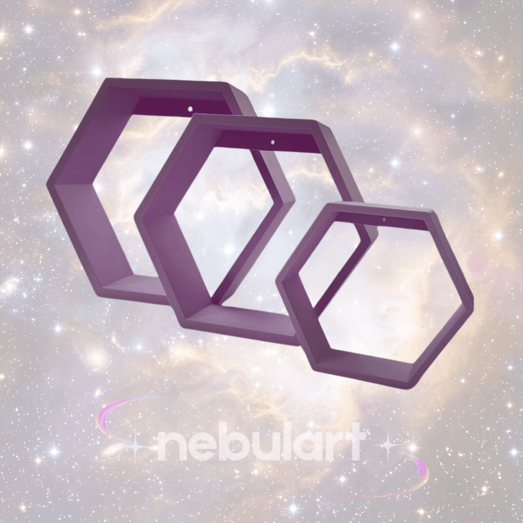 Estantes hexagonales pack x3 · Repisas 3D