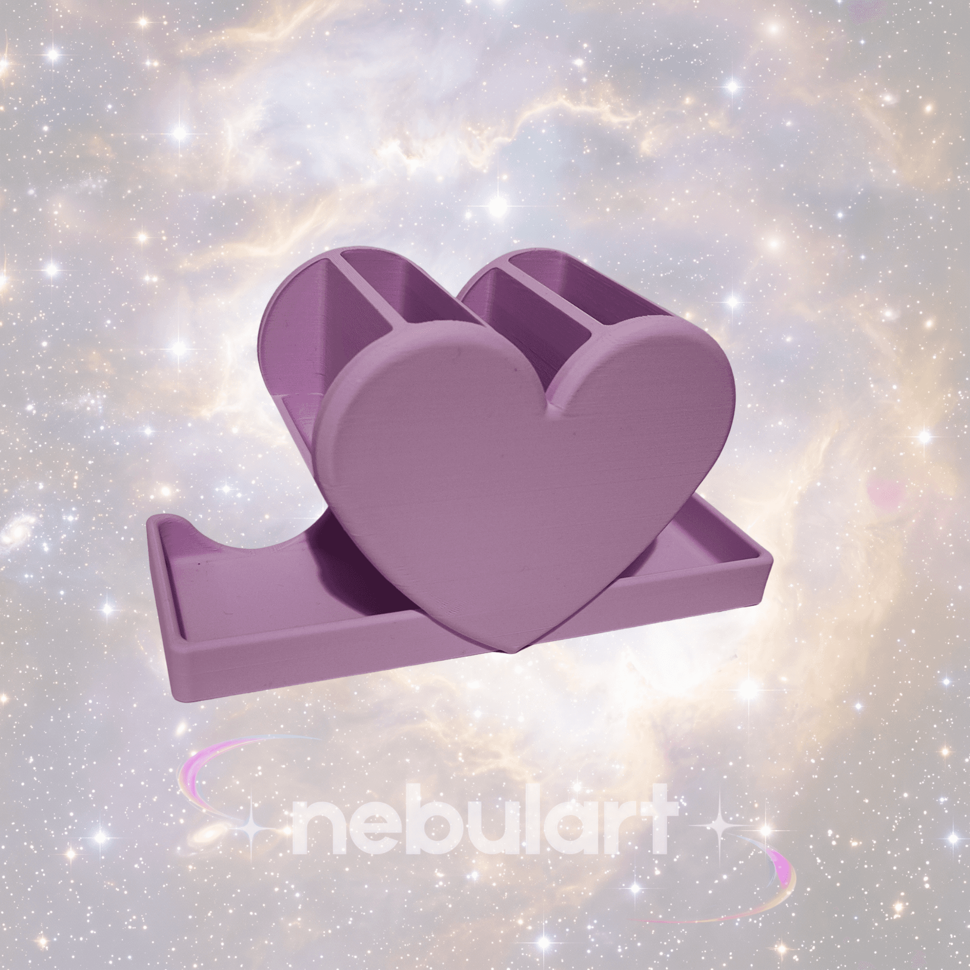 Organizador corazón para brochas y lápices