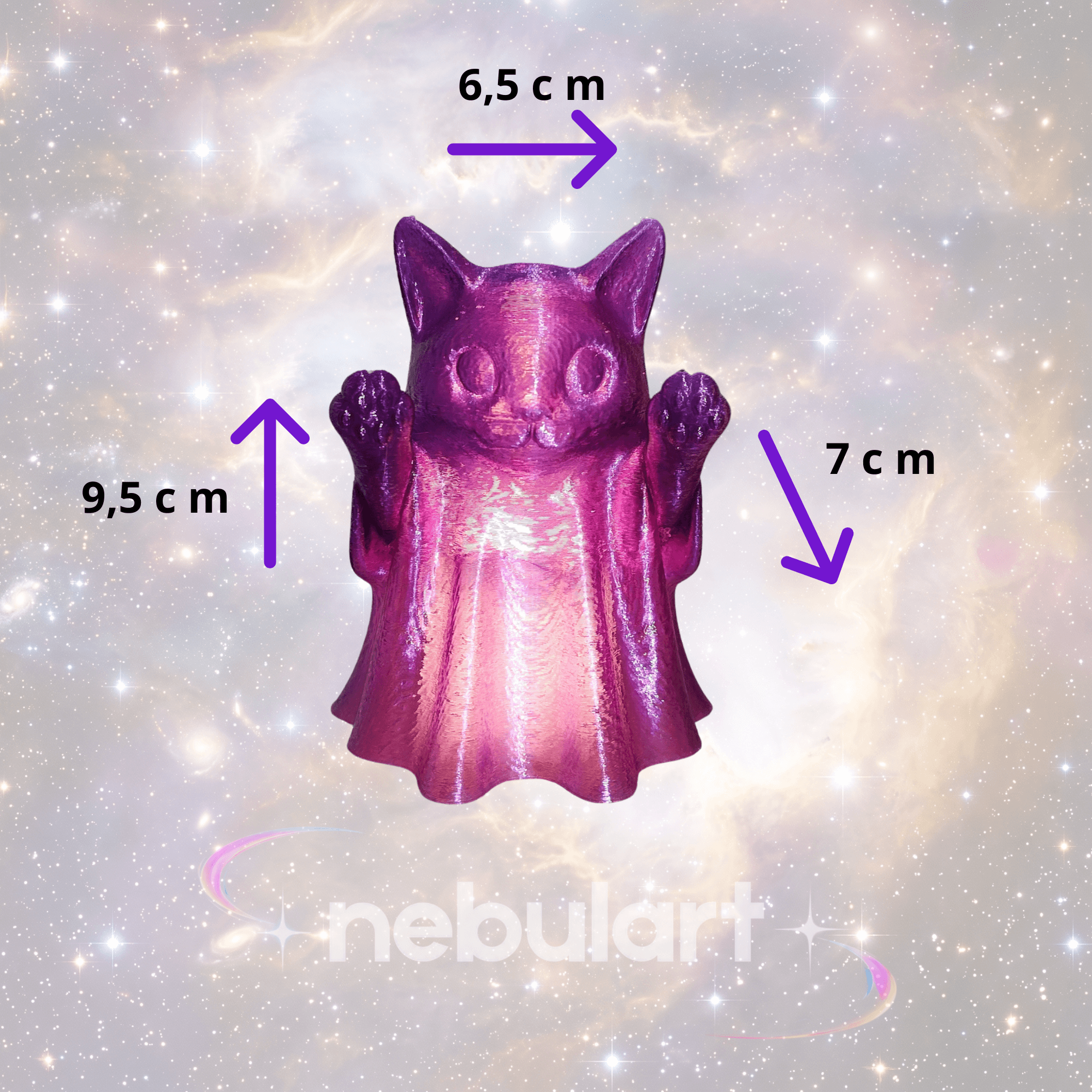 Lámpara decorativa mini - LED Gato-Fantasma Impreso en 3D halloween